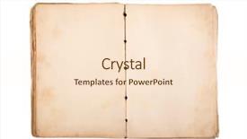  Presentation with open book page - Amazing PPT theme having blank yellow stained page backdrop and a lemonade colored foreground