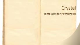  Presentation with blank old book - Theme enhanced with blank yellow stained pages background and a cream colored foreground