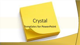  Presentation with blank - Cool new slide set with blank yellow sticky note block backdrop and a yellow colored foreground