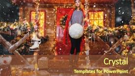  Presentation with miracles - PPT layouts consisting of house decorated for christmas background and a tawny brown colored foreground