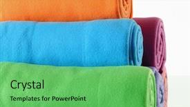  Presentation with roll - Slides having blanket roll background and a seafoam green colored foreground