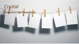  Presentation with rope - Colorful PPT theme enhanced with blanks on rope attach clothes backdrop and a lemonade colored foreground