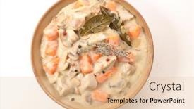  Presentation with herbs - Cool new slide deck with blanquette-de-veau-veal-cooked backdrop and a lemonade colored foreground