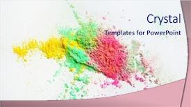  Presentation with holi festival - Audience pleasing presentation theme consisting of blast - colorful powders for holi festival backdrop and a sky blue colored foreground