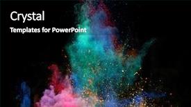  Presentation with explosion - Audience pleasing presentation design consisting of blast - explosion of colorful powder isolated backdrop and a black colored foreground