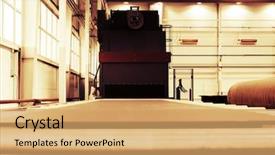  Presentation with blasting - Amazing presentation having blast - shot blasting machine for processing backdrop and a yellow colored foreground