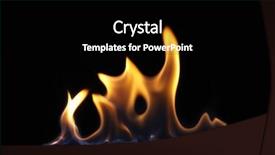  Presentation with flame - Presentation design having detonation - fire flame on black background background and a  colored foreground