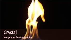  Presentation with blue flame fire - Slide set featuring detonation - fire flame on black background background and a  colored foreground