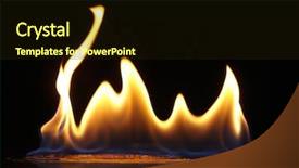  Presentation with blue flame fire - Theme having detonation - fire flame on black background background and a  colored foreground