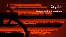  Presentation with molten - Amazing PPT theme having steel factory 5 backdrop and a tawny brown colored foreground