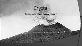  Presentation with humanity - Slide set enhanced with vesuvius crater during an eruption background and a light gray colored foreground