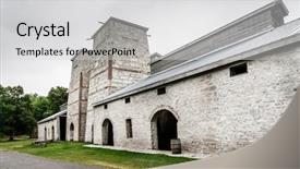  Presentation with blast furnace - PPT layouts featuring blast furnace complex in fayette background and a light gray colored foreground