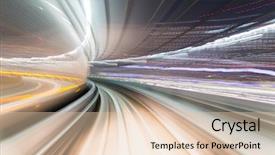  Presentation with blasting - Theme consisting of blasting tunnel - speed motion on night road background and a lemonade colored foreground