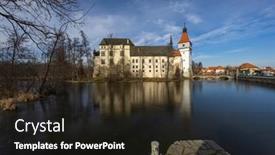  Presentation with czech republic - Presentation theme consisting of blatna-castle-near-strakonice-southern background and a  colored foreground