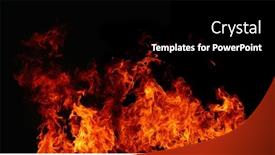  Presentation with flame - Theme having blaze-fire-flame-texture-background background and a black colored foreground