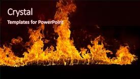  Presentation with fire flames on a black - Amazing PPT layouts having blazing flames over black background backdrop and a wine colored foreground