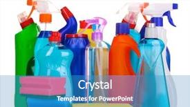  Presentation with history earth globe isolated white - Cool new presentation theme with bleach chemicals - cleaning items isolated on white backdrop and a teal colored foreground