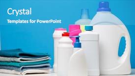  Presentation with bottles - Beautiful presentation featuring bleach chemicals - photo of different bottles backdrop and a  colored foreground