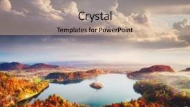  Presentation with alps - Amazing slides having bledding - aerial view of the island backdrop and a soft green colored foreground