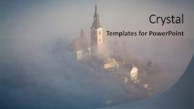  Presentation with amazing race - Colorful slides enhanced with bledding - amazing sunrise at lake bled backdrop and a  colored foreground