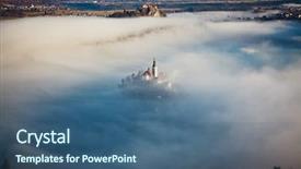  Presentation with amazing - Slides featuring bledding - amazing sunrise at lake bled background and a  colored foreground