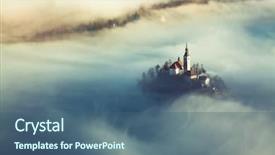  Presentation with foggy water sunrise - Cool new presentation with bledding - amazing sunrise at lake bled backdrop and a  colored foreground