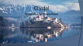  Presentation with view of kerak castle crusader - Slides consisting of bledding - amazing view on bled lake background and a  colored foreground