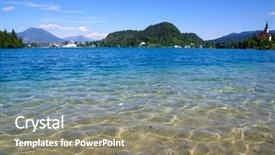  Presentation with beautiful mountains river lake sky nature - PPT theme with bledding - lake bled and mountains slovenia background and a  colored foreground