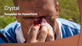  Presentation with rugby - Presentation theme consisting of bleeding - high angle view of rugby background and a tawny brown colored foreground