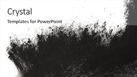  Presentation with paint high - Audience pleasing theme consisting of bleeding - high magnification brush stroke texture backdrop and a white colored foreground