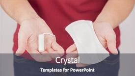  Presentation with young - Cool new theme with bleeding - young woman choosing between pad backdrop and a dark gray colored foreground