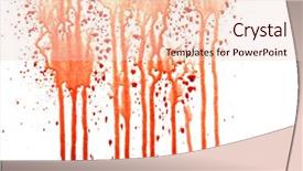  Presentation with blood - PPT theme enhanced with bleeding injuries - blood splatters on white background and a lemonade colored foreground