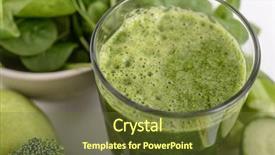  Presentation with blended - Cool new slide set with blended smoothie with ingredients selective backdrop and a tawny brown colored foreground