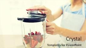  Presentation with healthy eating - Slides having r - healthy eating cooking vegetarian food background and a lemonade colored foreground