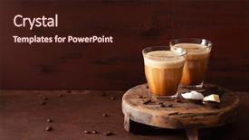  Presentation with coconut oil - Slide set enhanced with blends - bulletproof coffee keto paleo drink background and a wine colored foreground