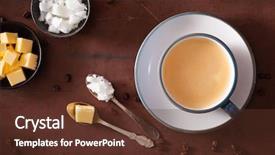 Presentation with coconut oil - Presentation consisting of blends - bulletproof coffee keto paleo drink background and a tawny brown colored foreground