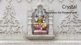  Presentation with temple - Audience pleasing presentation design consisting of bless lord - close up of lakshmi sculpture backdrop and a light gray colored foreground
