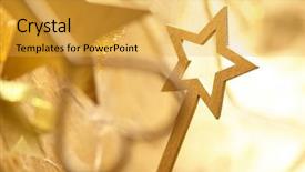  Presentation with magic wand - Slide deck having blessed birthday - magic wand background and a yellow colored foreground