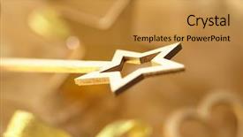  Presentation with magic wand - Slide deck with blessed birthday - magic wand background and a gold colored foreground