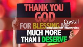  Presentation with blessing - Amazing presentation design having blessed birthday - thank you god for blessing backdrop and a tawny brown colored foreground