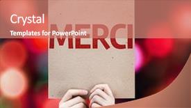  Presentation with blessed - Slides having blessed birthday - thank you in french card background and a coral colored foreground