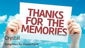  Presentation with memories - Beautiful slide deck featuring blessed birthday - thanks for the memories card backdrop and a arctic colored foreground