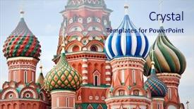  Presentation with blessed - Slide set featuring blessed on red square background and a sky blue colored foreground