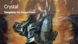  Presentation with virgin mary - Cool new PPT theme with blessed virgin mary backdrop and a tawny brown colored foreground