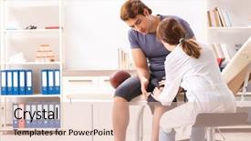  Presentation with golf player playing - Presentation theme consisting of blessure en football - handsome american footbal player visiting background and a lemonade colored foreground