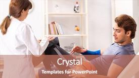  Presentation with basketball female - Beautiful PPT theme featuring blessure et traumatologie - handsome basketball player visiting female backdrop and a coral colored foreground