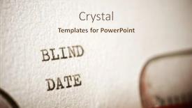  Presentation with blind date - Presentation theme enhanced with blind-date-text-written background and a sky blue colored foreground