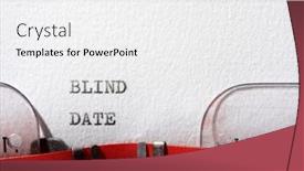  Presentation with blind date - Slides consisting of blind-date-text-written background and a white colored foreground