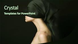  Presentation with woman nude erotic - Presentation theme with blind eyes - naked nude woman with black background and a wine colored foreground