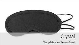  Presentation with laryngeal mask airway - Beautiful slide set featuring blind eyes - sleeping mask isolated on white backdrop and a light gray colored foreground